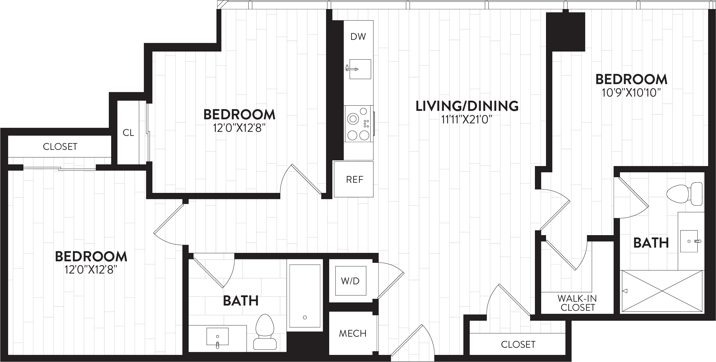 Floor Plan Image of Apartment Apt 1009A